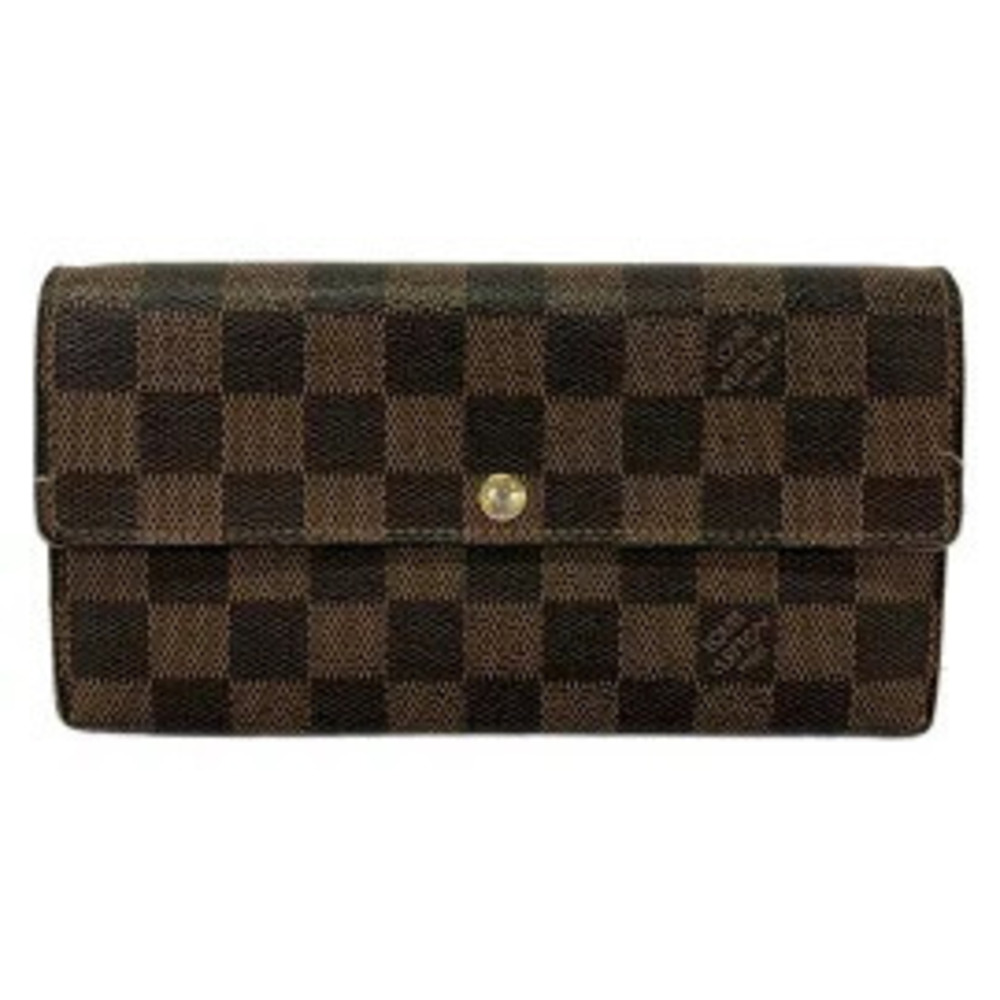 LOUIS VUITTON Portefeuille Sarah Long Wallet Ebene Brown